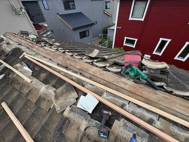 既存棟の撤去作業